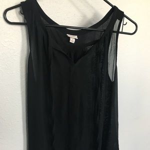 Black blouse- see through